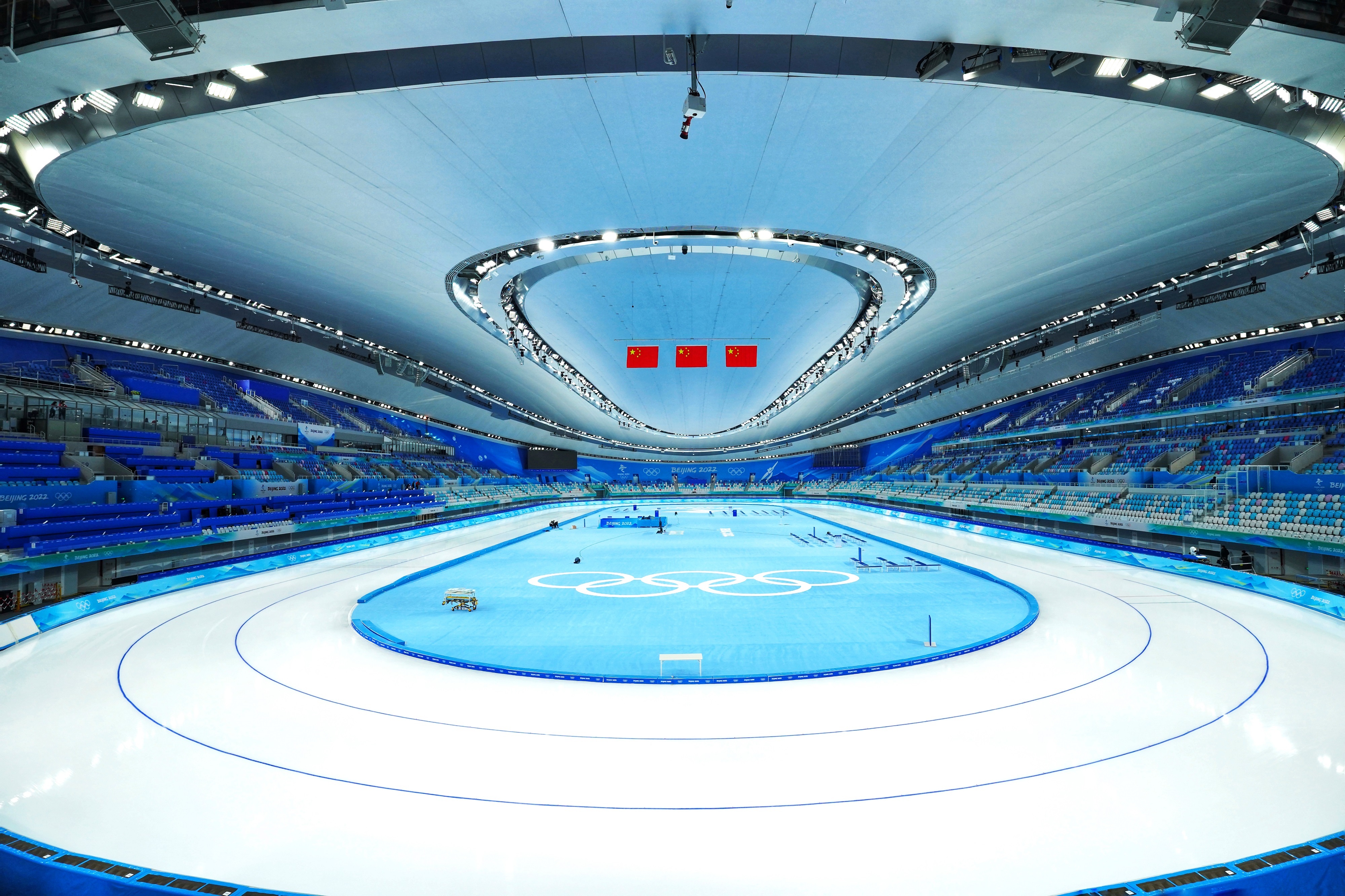 △國家速滑館，2022年1月4日，習(xí)近平總書記到這里調(diào)研。(圖/總臺國廣記者李晉拍攝)