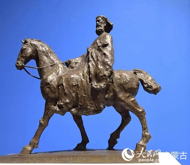 吳為山作品《馬可波羅》。人民網記者 富麗娟攝