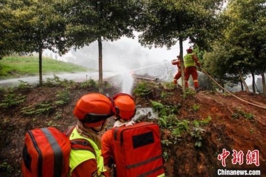 演練現(xiàn)場。瀘州消防供圖
