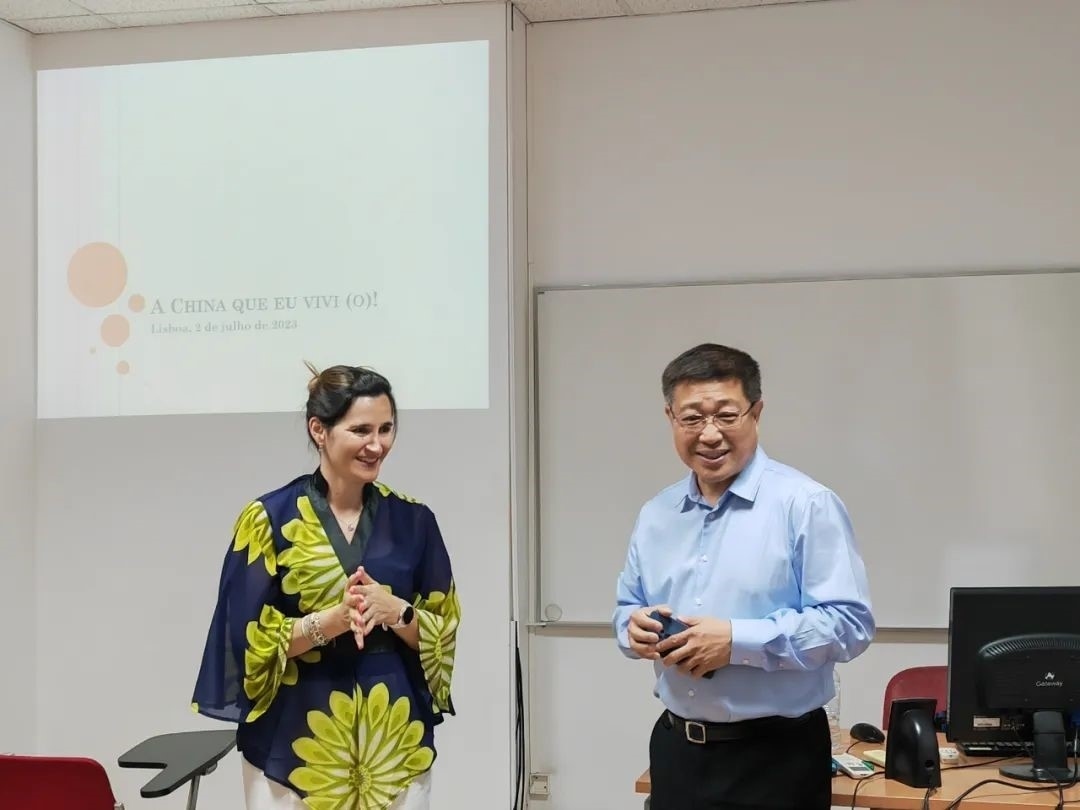 里斯本大學孔子學院組織漢語角活動。 圖片來源：里斯本大學孔子學院公眾號