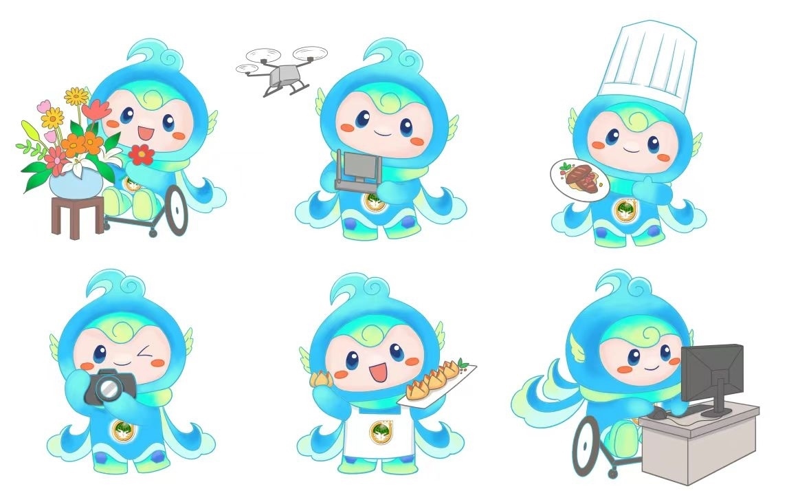 大賽吉祥物“泉能能”。濟(jì)南市籌委會(huì)供圖