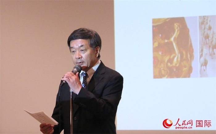 主辦方代表、富士美術(shù)館館長五木田聰致辭。（人民網(wǎng) 許可攝）