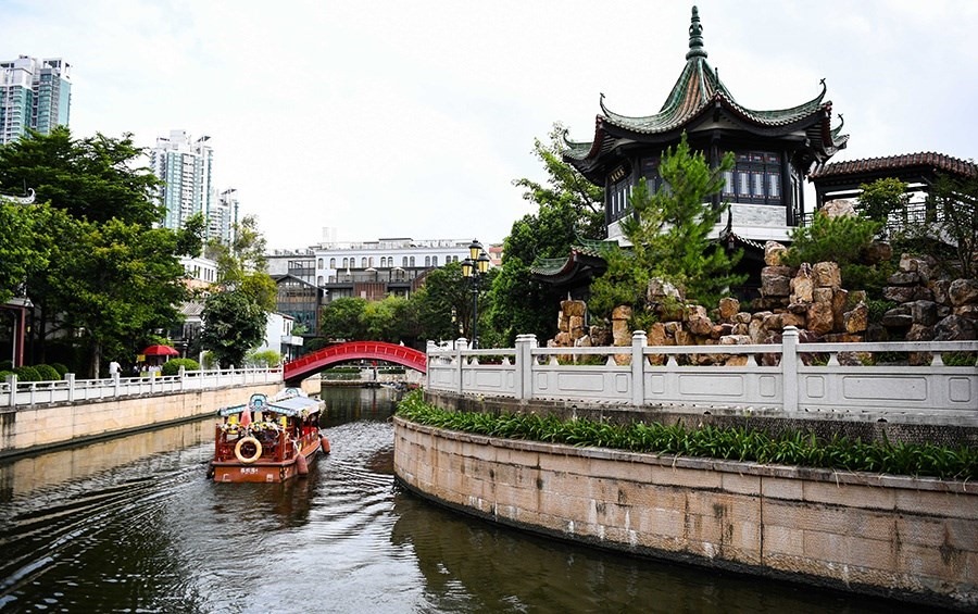 2022年7月19日拍攝的廣州永慶坊一角。新華社記者 鄧華 攝