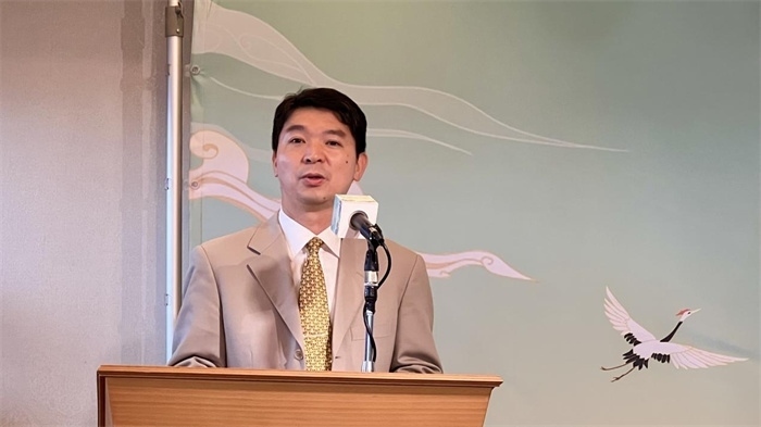 中國駐東京旅游辦事處主任歐陽安致辭。中國駐東京旅游辦事處供圖