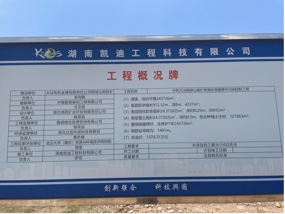 工程概況牌。 人民網(wǎng)記者 楊喬攝