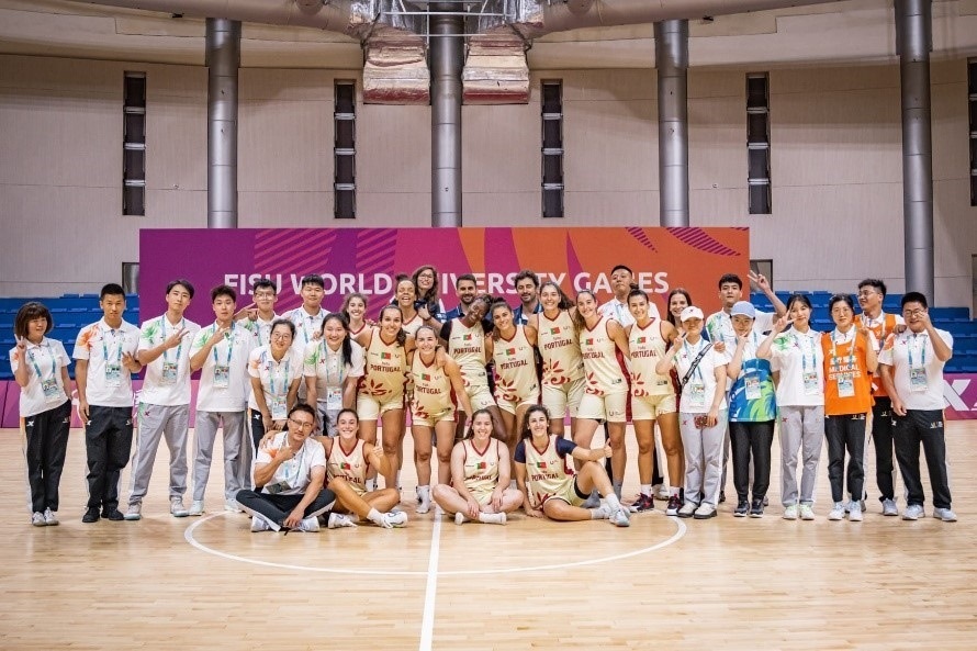 成都大運(yùn)會(huì)葡萄牙女子籃球隊(duì)。 受訪者供圖