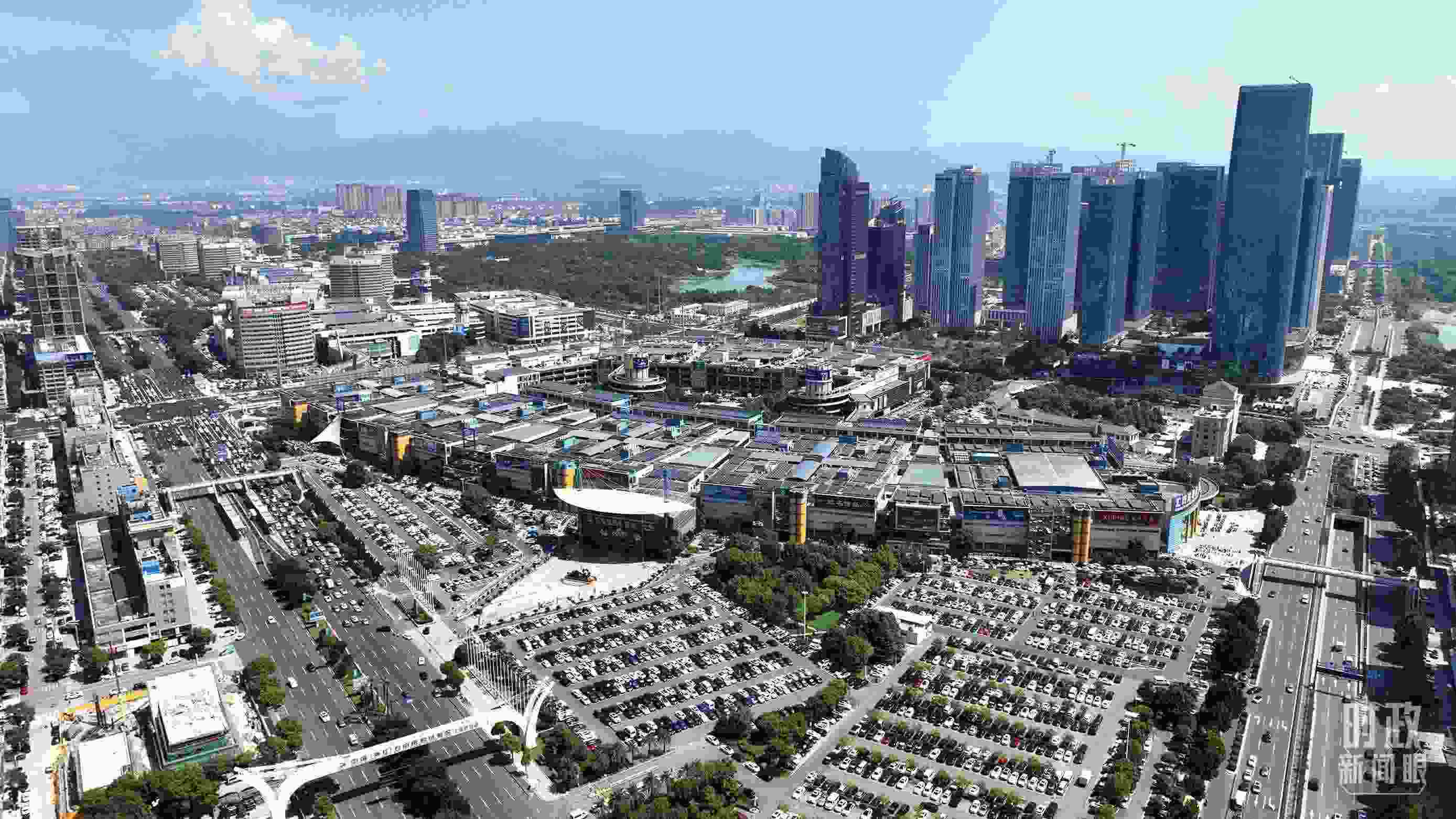 △義烏國際商貿城航拍。（總臺央視記者羅瀟拍攝）