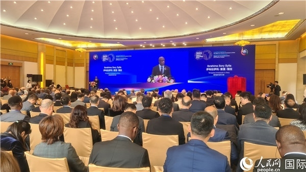 塞內(nèi)加爾駐華大使致辭。人民網(wǎng)記者 萬宇攝