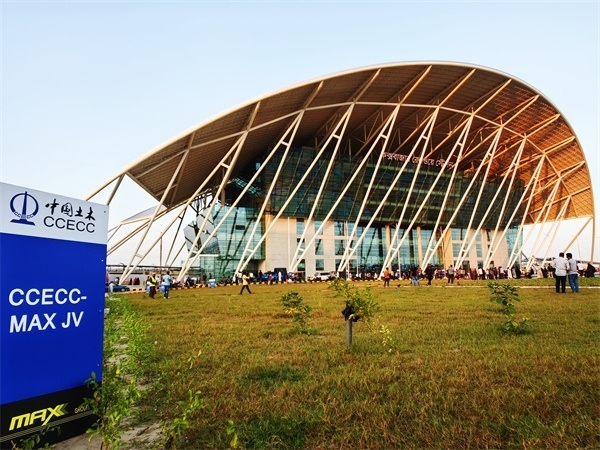 孟加拉國(guó)建筑面積最大鐵路車站——科考斯巴扎車站。中國(guó)土木工程集團(tuán)有限公司供圖