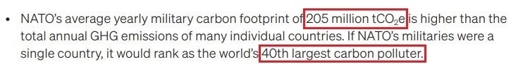看看北約的“碳足跡”，就知道西方的氣候承諾有多扯