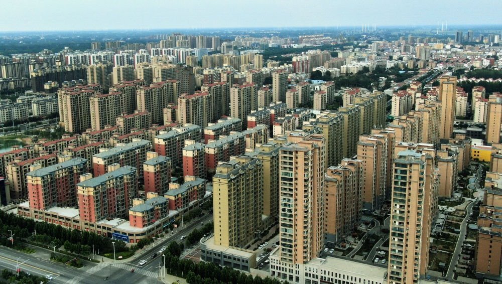 這是2021年6月23日拍攝的蘭考縣縣城（無(wú)人機(jī)照片）。新華社記者 李安 攝