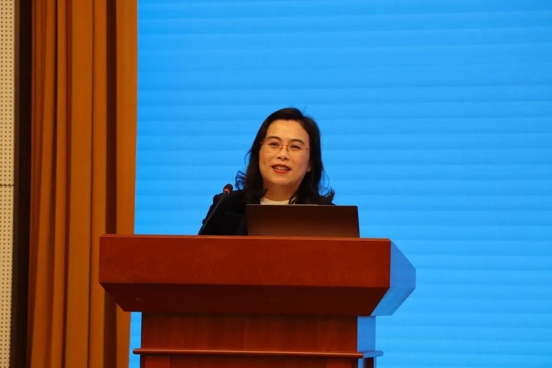 浙江師范大學(xué)副校長(zhǎng)張建珍致辭。主辦方供圖