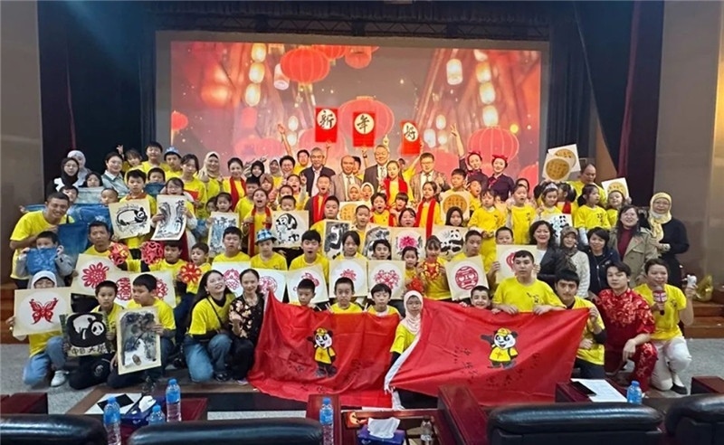 圖為2023“中華文化大樂(lè)園—埃及開(kāi)羅營(yíng)”閉幕式活動(dòng)現(xiàn)場(chǎng)。主辦方供圖