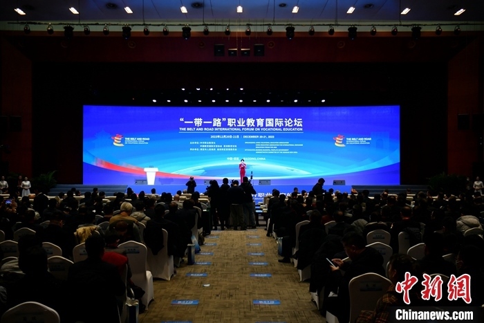 圖為 “一帶一路”職業(yè)教育國際論壇現(xiàn)場。 中新社記者 韓冰 攝