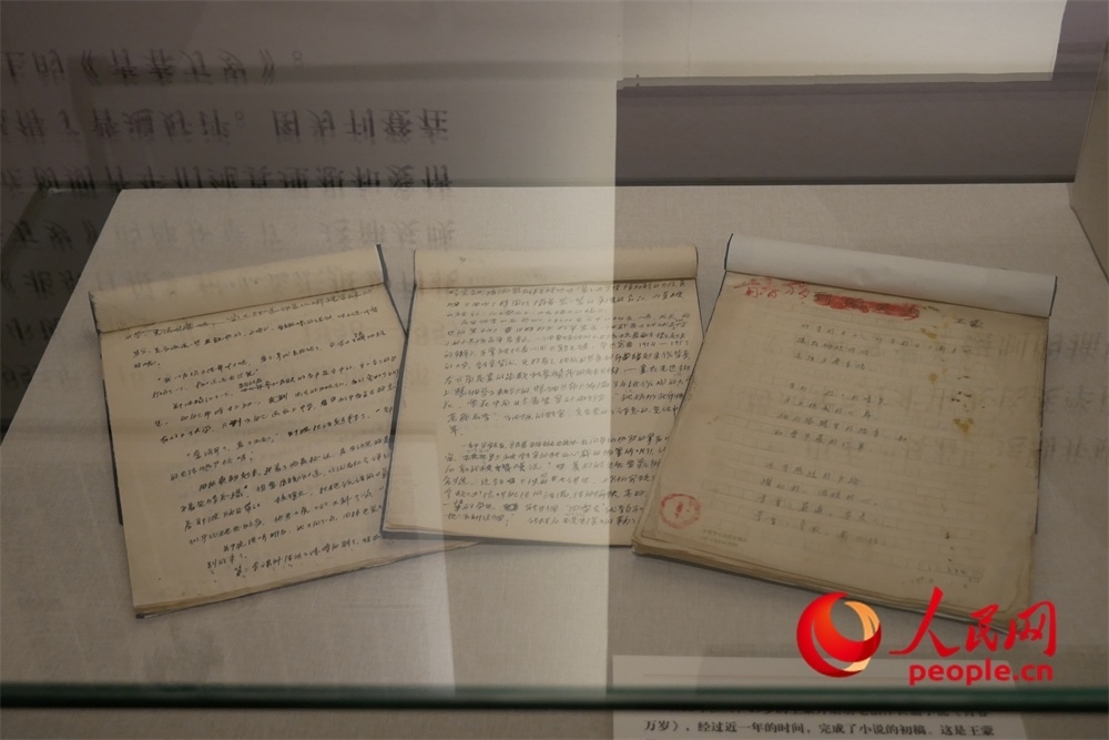 《青春萬歲》手稿。人民網(wǎng)記者 韋衍行攝