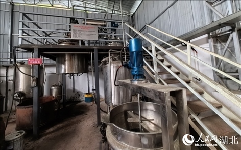 壩漆工業(yè)化量產(chǎn)設(shè)備。人民網(wǎng)記者 周雯攝