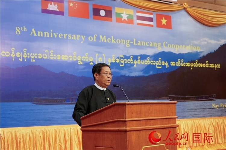 緬甸副總理兼外交部長丹穗致辭。人民網(wǎng)記者 謝佳君攝