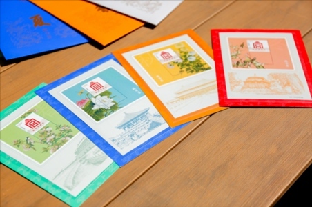 《四季故宮》藏書票。故宮博物院供圖