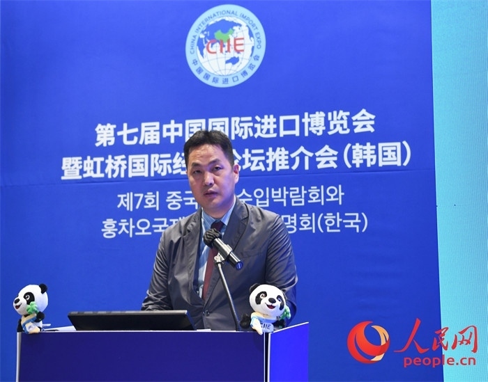 在華韓國創(chuàng)新中心代表金鐘文發(fā)言。 人民網(wǎng) 程安康攝