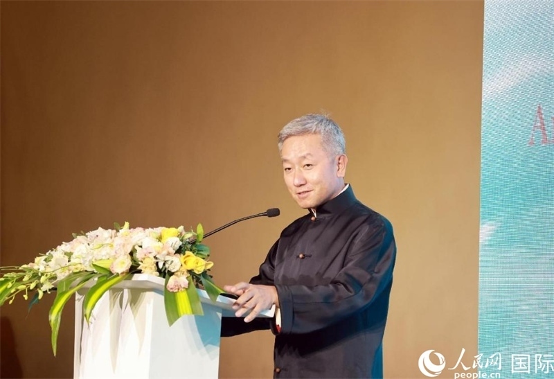 張益明大使致辭。人民網(wǎng)記者 管克江攝