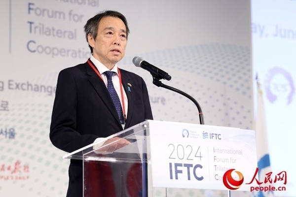 日本駐韓國大使水島光一致辭。主辦方供圖