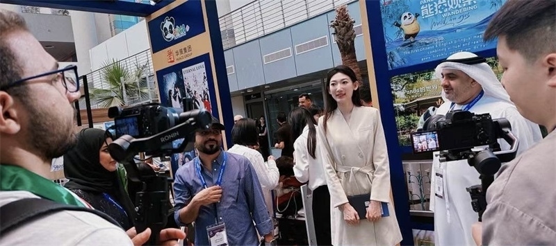 中國聯(lián)合展臺引發(fā)阿拉伯媒體關(guān)注。主辦方供圖