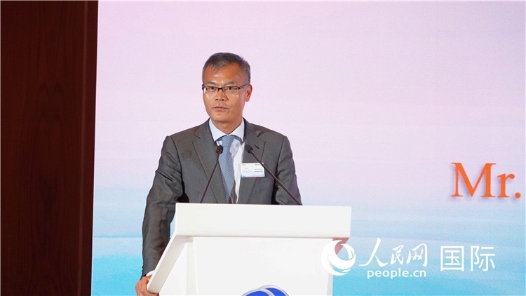 中國駐南非使館鄭冰開公使發(fā)言。 人民網(wǎng) 張茜 攝