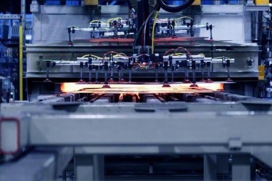 這是海斯坦普零件生產(chǎn)線（資料照片）。新華社發(fā)