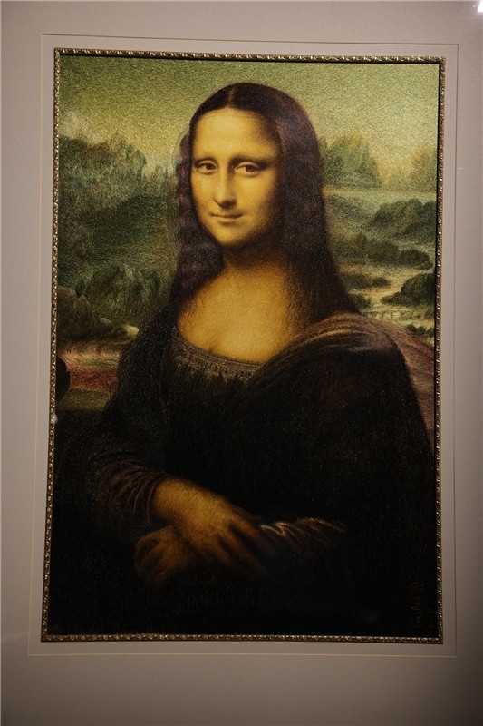 圖4：“土”展區(qū) 蘇繡《蒙娜麗莎》（圖片：陽光媒體集團）