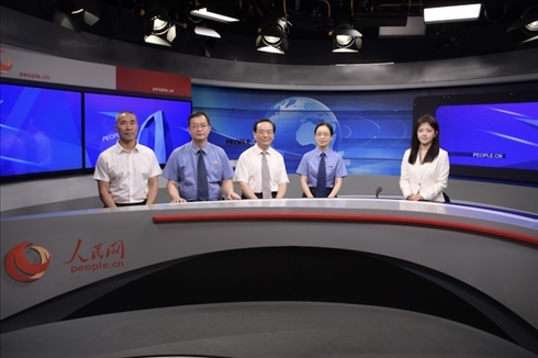 訪談現(xiàn)場(chǎng)。人民網(wǎng)記者 王曉嘯攝