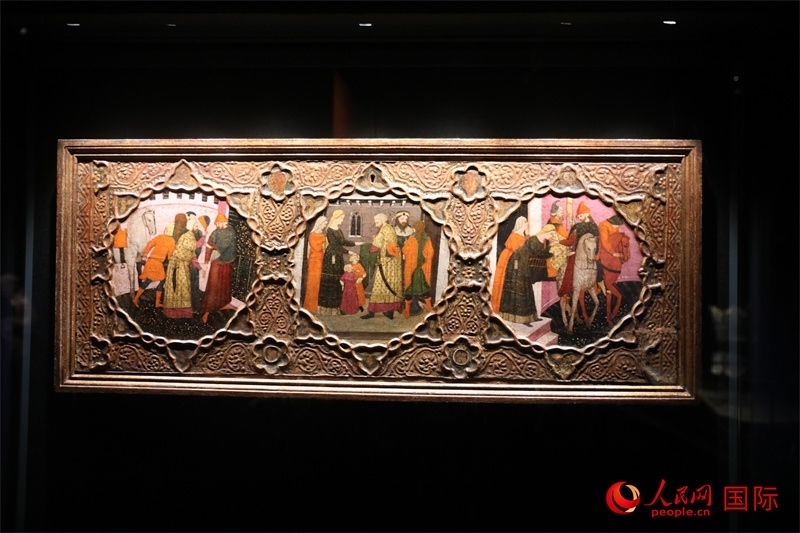 展覽“傳奇之旅：馬可·波羅與絲綢之路上的世界”展品。人民網(wǎng) 殷韜攝