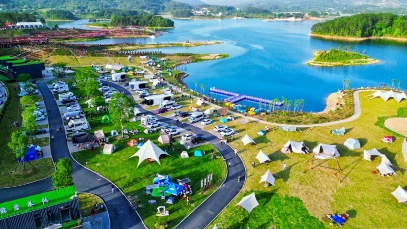 牛車河月亮灣露營基地。受訪方供圖