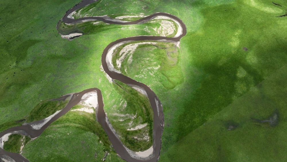 2023年7月6日在甘肅省甘南藏族自治州瑪曲縣拍攝的阿萬倉濕地景色（無人機(jī)照片）?，斍鷿竦卣嫉?62萬畝，是黃河上游重要的水源涵養(yǎng)區(qū)和生態(tài)功能區(qū)，被譽(yù)為“黃河之腎”。