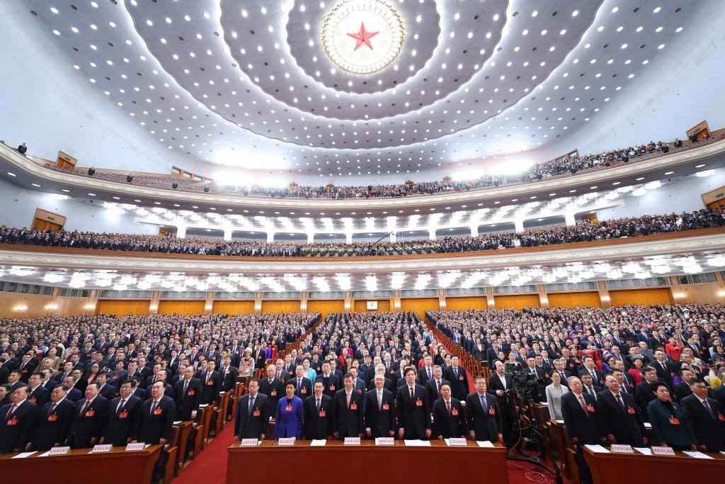 2024年3月5日，第十四屆全國人民代表大會第二次會議在北京人民大會堂開幕。新華社記者 黃敬文 攝