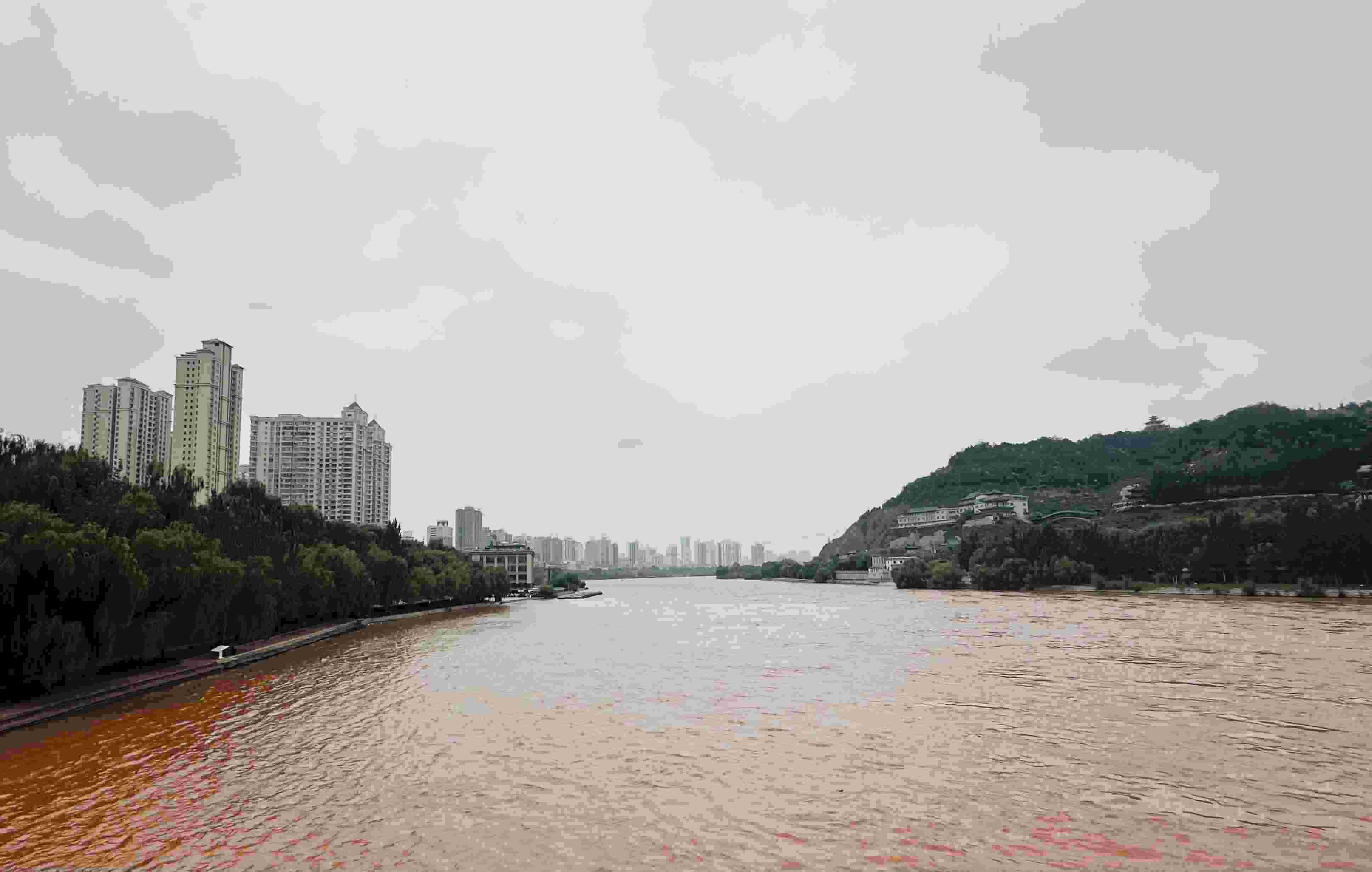 △黃河蘭州段。（總臺央視記者陸泓宇拍攝）