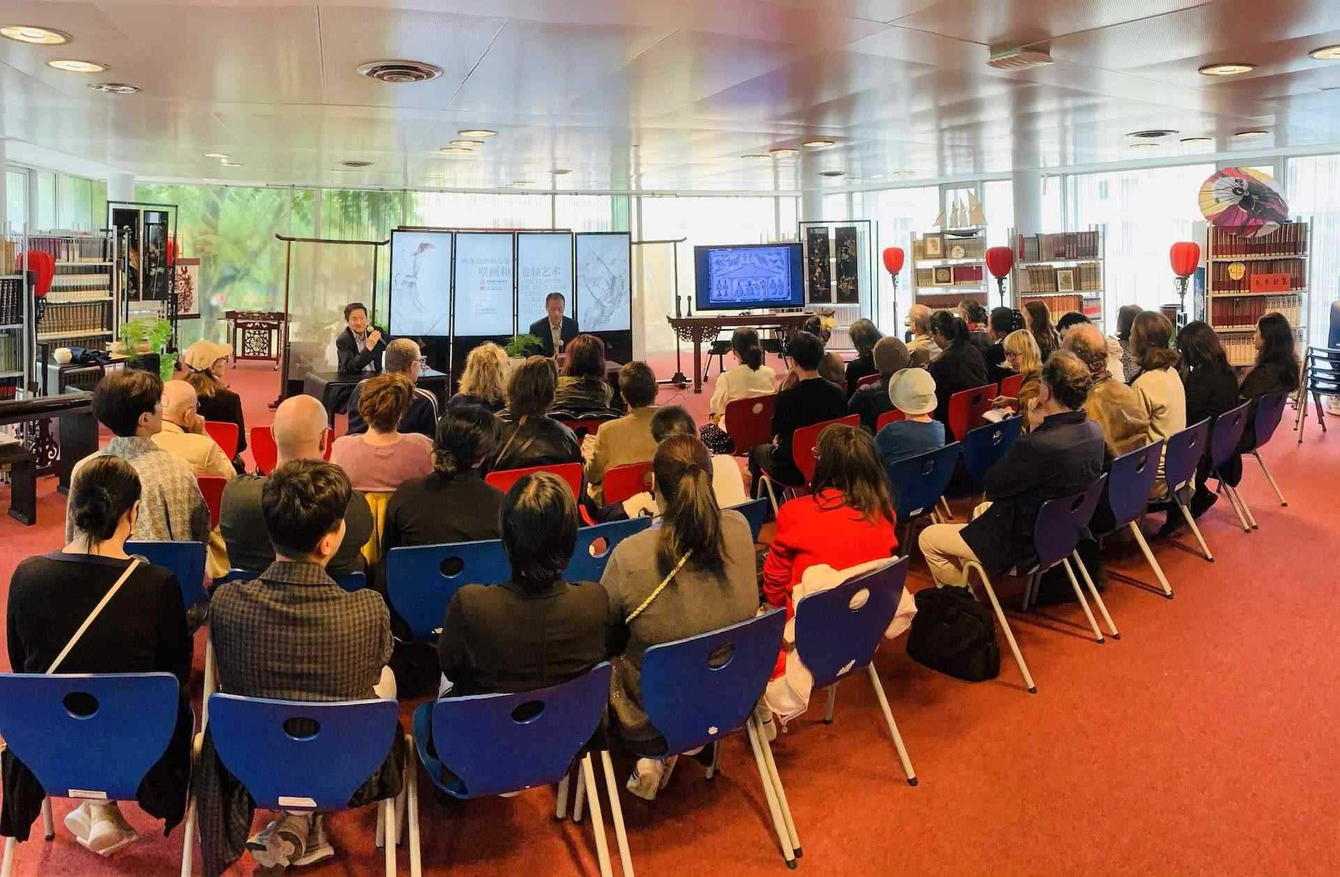 “絲路丹青——絲綢之路沿線壁畫傳摹展”在巴黎中國文化中心隆重開幕。中國藝術(shù)研究院供圖