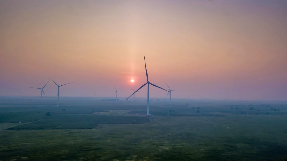 內(nèi)蒙古通遼市238萬(wàn)千瓦風(fēng)電基地。（受訪者供圖）