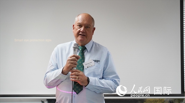 碩豐集團(tuán)市場(chǎng)總監(jiān)迪恩·范·維克發(fā)言。人民網(wǎng) 張茜攝