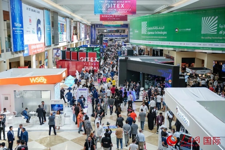 迪拜世界貿(mào)易中心場館內(nèi)一角。人民網(wǎng) 塔里克·易卜拉欣攝