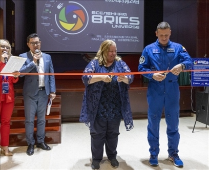 5月29日，“宇宙·金磚國家”圖片巡回展在北京舉辦。 北京俄羅斯文化中心供圖