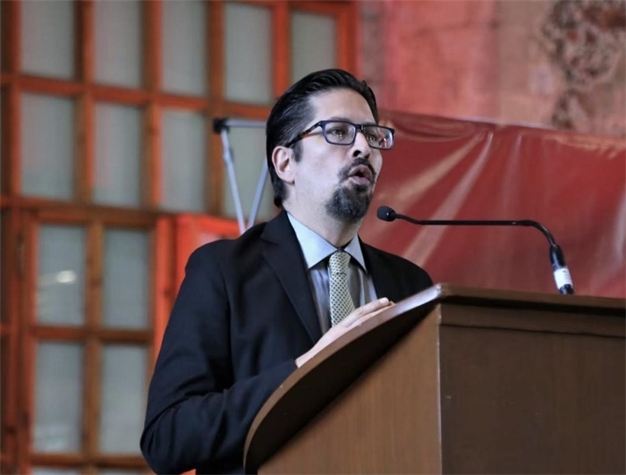 何塞·雷伊瓦作主旨發(fā)言。主辦方供圖