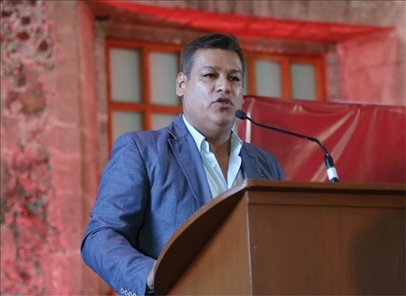 阿爾貝托·維拉致辭。主辦方供圖