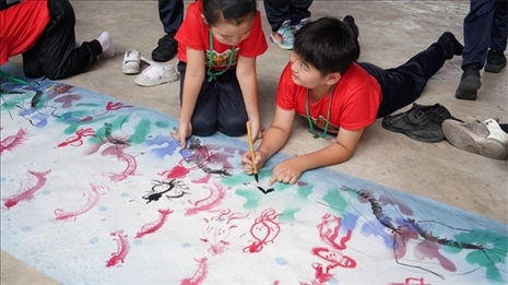 水墨畫教學(xué)。主辦方供圖