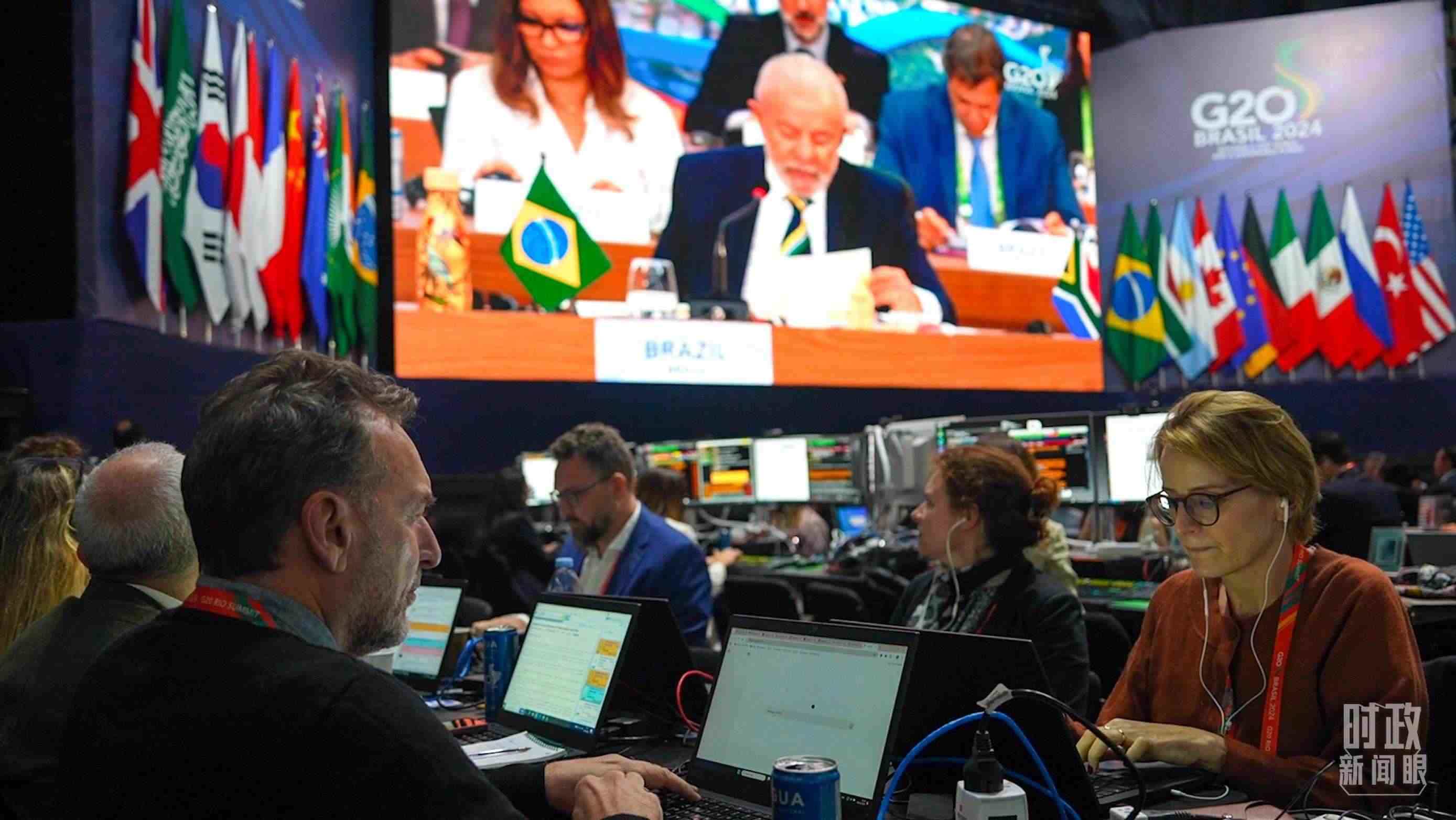 △G20里約峰會(huì)媒體中心。（總臺(tái)央視記者盧心雨拍攝）