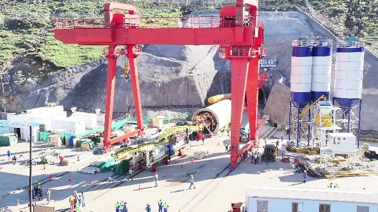 項(xiàng)目步進(jìn)現(xiàn)場。中水電十一局供圖