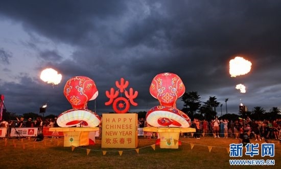 圖為游客在2025年奧克蘭元宵燈節(jié)游覽。（圖片由奧克蘭中國文化中心提供）