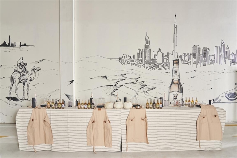 工廠內(nèi)設(shè)有互動(dòng)區(qū)，參觀訪客可以親手制作麥芽飲料，受訪對(duì)象供圖