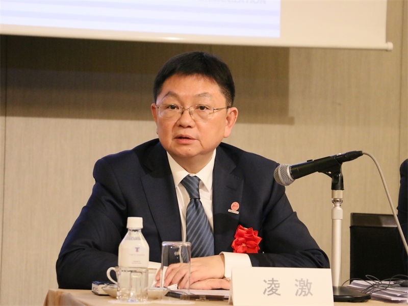 商務(wù)部副部長兼國際貿(mào)易談判副代表凌激致辭。人民網(wǎng) 許可攝