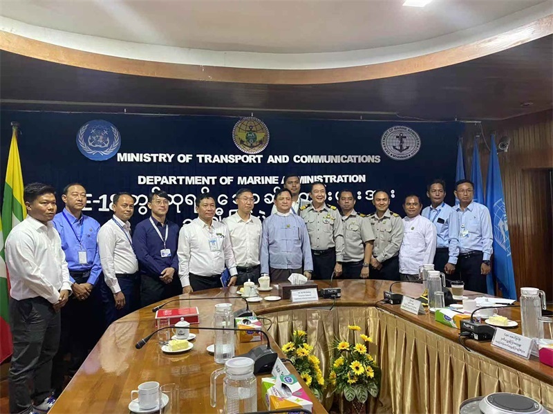 緬甸第18屆國(guó)家級(jí)港口設(shè)施安全聯(lián)合演習(xí)頒獎(jiǎng)儀式現(xiàn)場(chǎng)。中緬油氣管道公司供圖