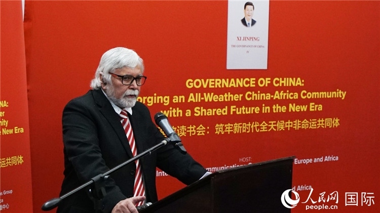 南部非洲科學(xué)、工程、技術(shù)、教育協(xié)會執(zhí)行副總裁楊煥嶺。人民網(wǎng) 劉暢攝